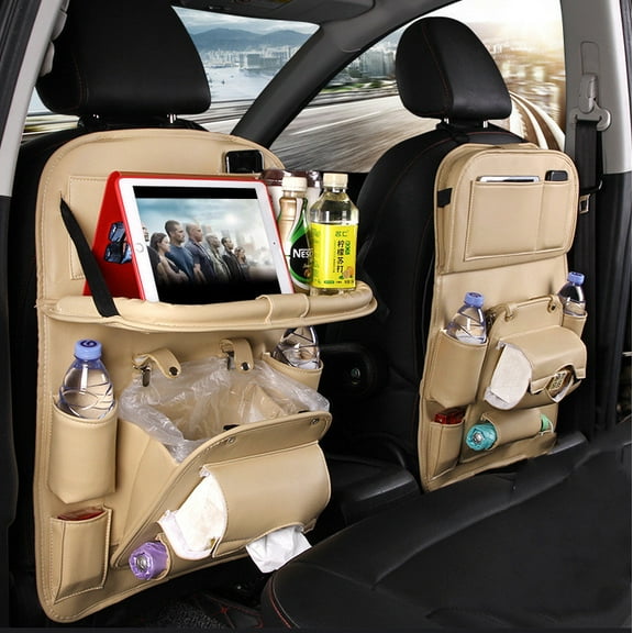 Mat Bag Organizer Tray Car Seat Car Trash Can Car Accessories Folding Table Travel
