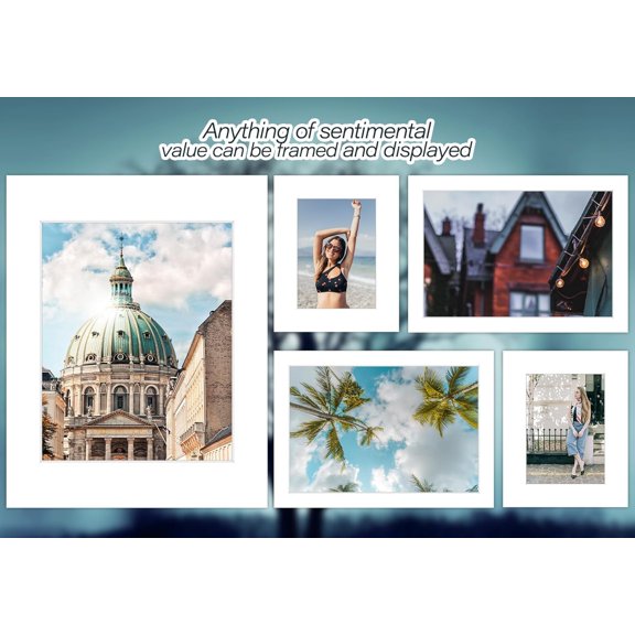 Mat Board Center 100 Pack 8x10 White Backing Matte Boards, 4-Ply Thickness Photo Frame Backers for Prints Art Crafts