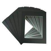 Mat Board Center, 11x14 Picture Mat Sets for 8x10 Photo. Includes a Pack of 25 Mats & 25 Board &