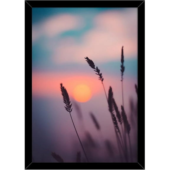 Mat Board Center 13x19 Black Solid Wood Picture Frame with Real Glass