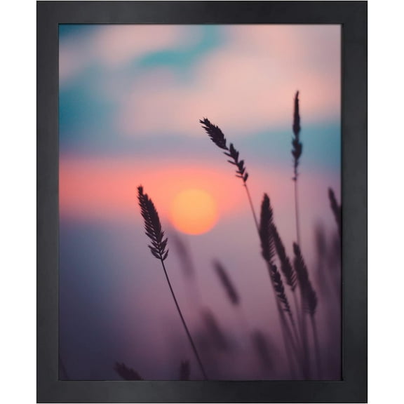 Mat Board Center 16x20 Inch Black Solid Wood Poster Frame