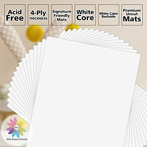 Mat Board Center, 16x20 Uncut Mat Boards Full Sheet for Art, Prints