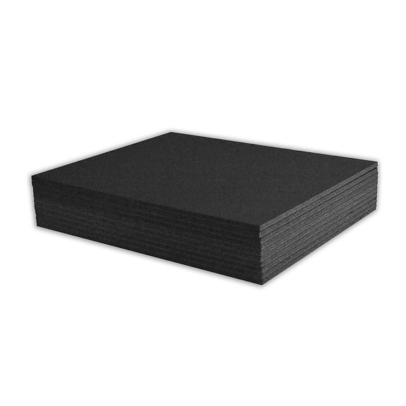 Mat Board Center, Pack of 10 3/16" BLACK Foam Core Backing Boards (18x24, BLACK)