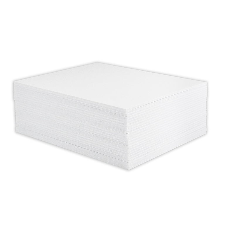 トレーマット　ホワイト Mat Board Center, Thick White Foam Core Backing Boards, Pack of 25