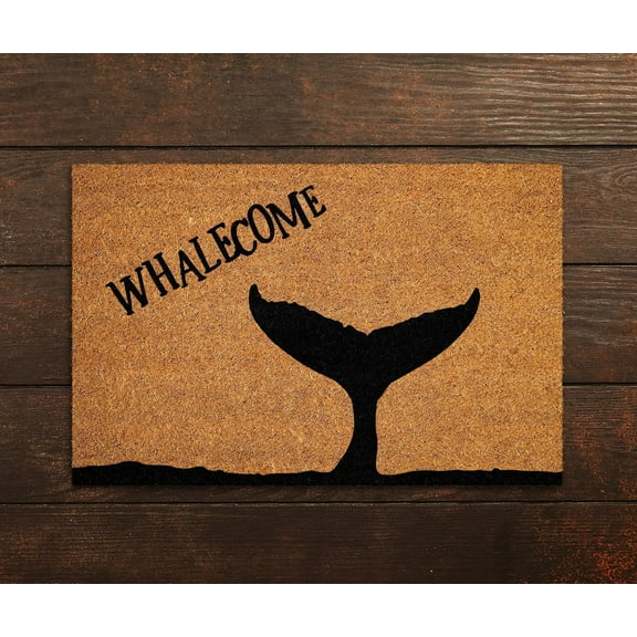 Mat for Carpet Whalecome Home Doormat Whale Welcome Doormats Ocean Doormats Housewarming Gift Mats Welcome Funny Doormats Non-Slip Mat Cute Rugs for Front Door 16x24 inch