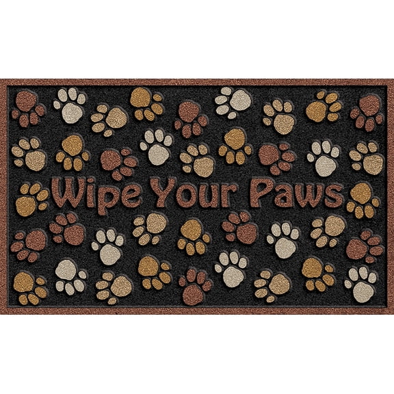 Apache Mills 60-925-0894-18x30 18X30 Wipe Paws Door Mat, 18 X 30-Inch, Brown Multi