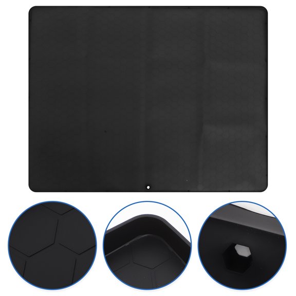 ETEREAUTY Waterproof Sink Mat Rubber Black for Kitchen and Bathroom Cabinets