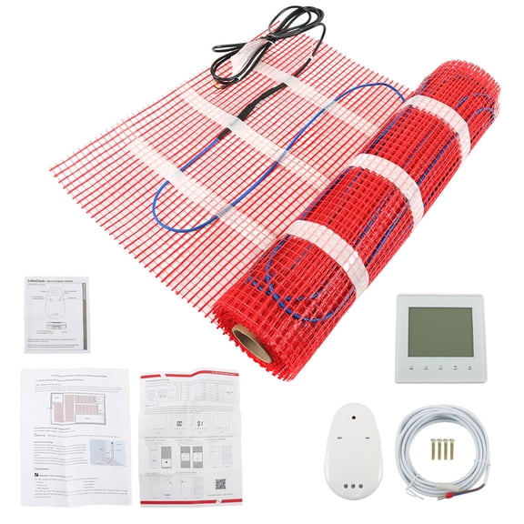 Mat Kit 120v 30 sqft Electric Radiant Floor Heating System for Under Tile&Lamina