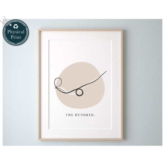 Mat Pilates Pose Line Art Wall Art Print, Unframed Paper Poster 8x10in