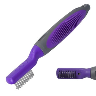 Cat and Dog Dematting Tools - Hertzko Single Sided Dog and Cat Dematting Comb - for All Pets - Effortlessly Removes Tangles, Mats, and Loose Fur - Safe, Easy Grooming for Cats and Dog - Large
