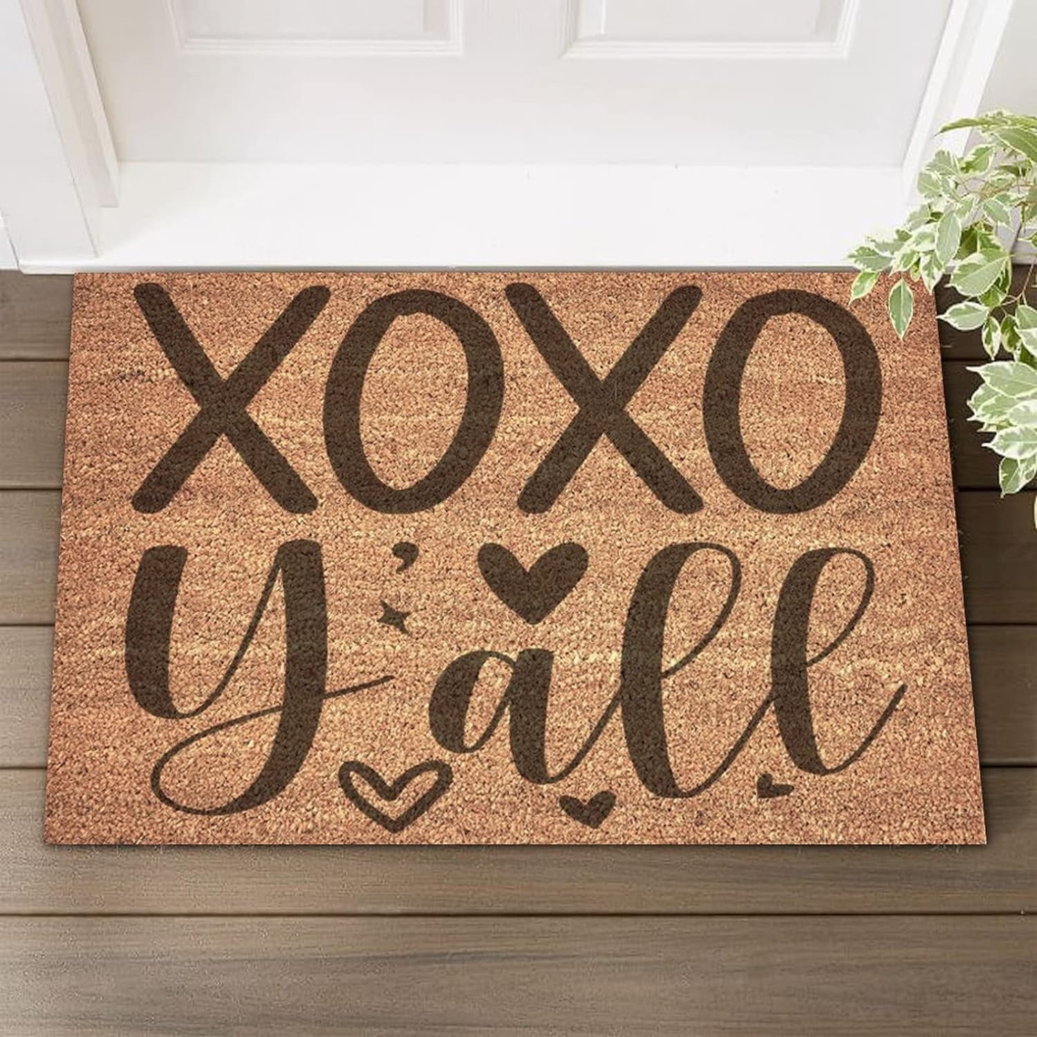 Mat Rustic Non Slip Rubber Back Large Door Mat Valentine's Day Decorative Personalized