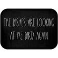 thumbnail image 1 of Mat for Under Sink The Dishes are Looking at Me Dirty Again Inspired Rae Dunn Style Anti Slip Kitchen Floor Mat Cooking Rug Funny Mat Cute Rugs for Kitchen Indoor 20x32 inch, 1 of 5