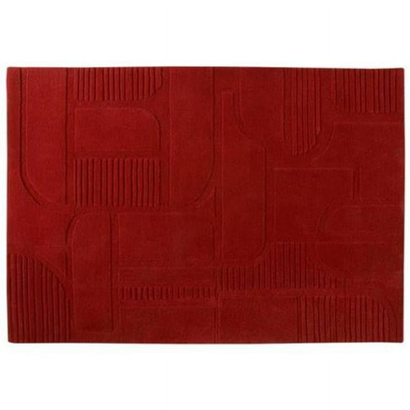 Mat The Basics Bys2060 Rug In Tomato - (4 Foot 6 x 6 Foot 6 Inch)