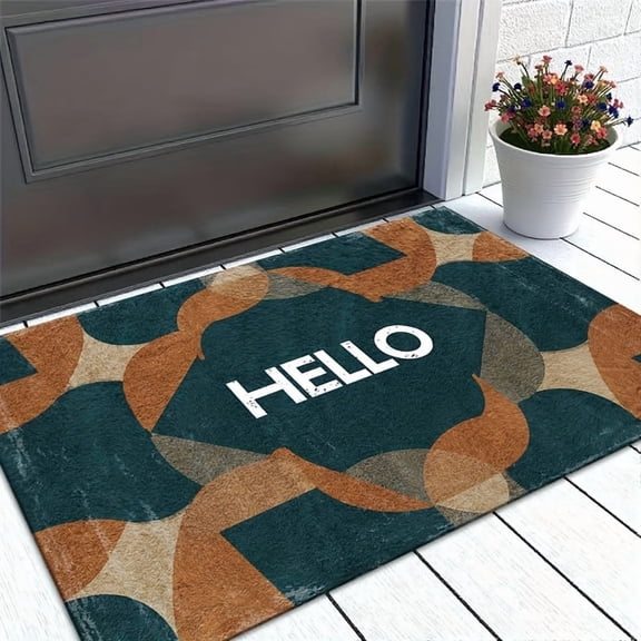 A Mat with a Thickness Featuring a Dotted Plastic Bottom And Finely Locked Edges,Welcome Home Anti-Slip Mat - Suitable for Doorways, Bathrooms, And Entryways