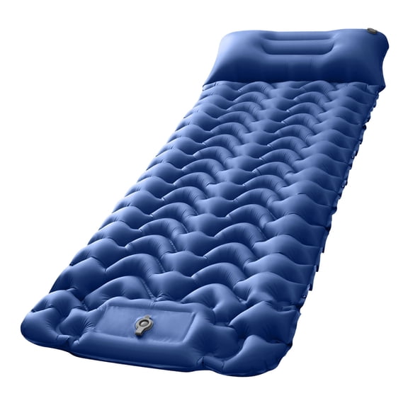 Mat Your Portable Chill Thick Sleeping Pad For Camping Self Inflating Travel Air Mattress With Lightweight Portable Tent Bed For Outdoor,Blue,76.77