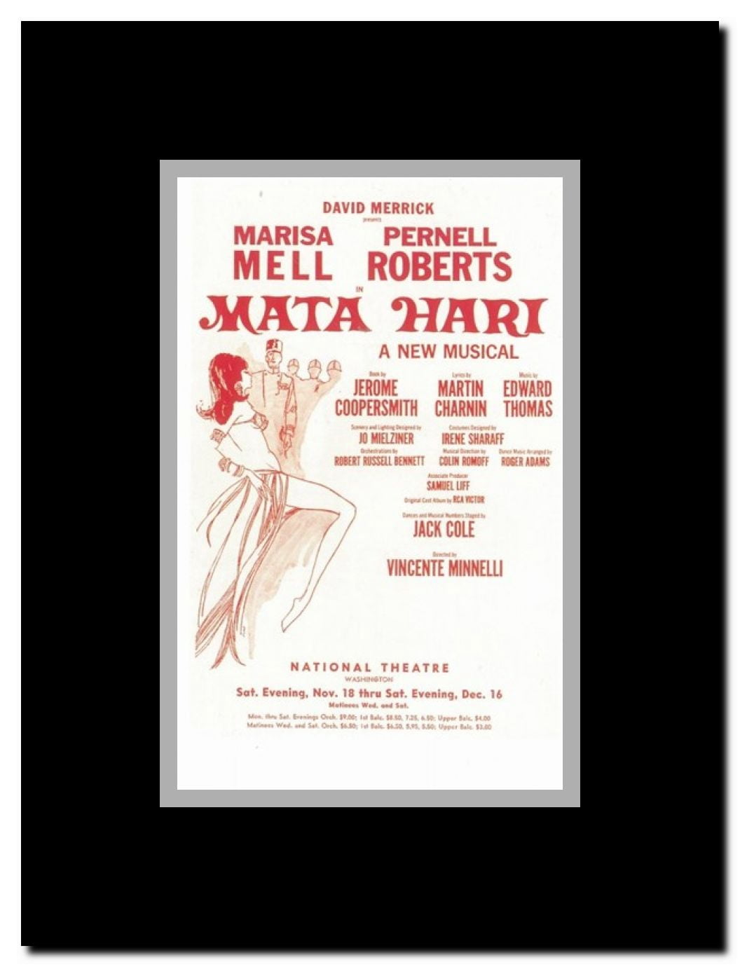 Mata Hari (Broadway) Framed Movie Poster