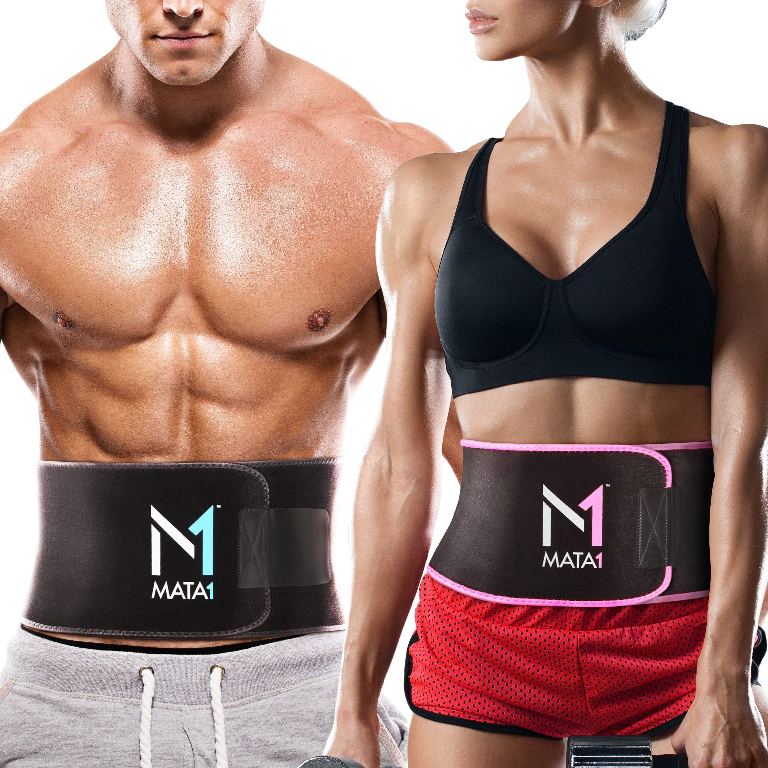 Mata1 Waist Trimmer Belt, Workout Abs Sweat Wrap, Unisex Tummy Slimming and  Posture Support Belt