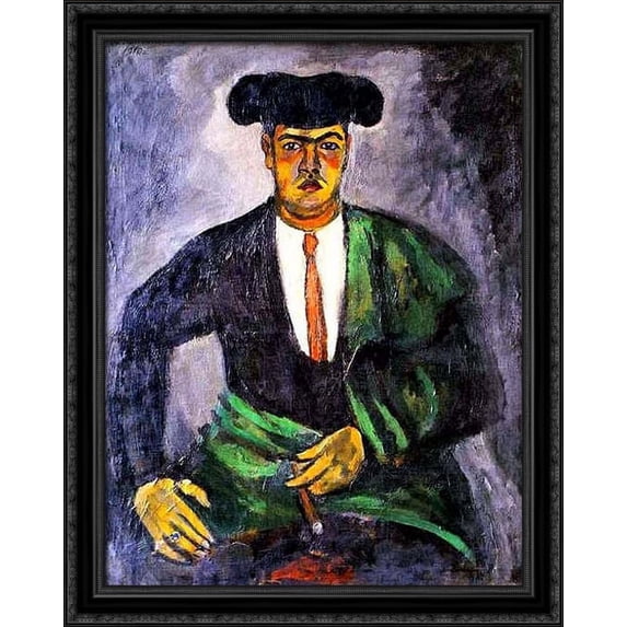 Matador Manuel Gartha 28x34 Large Black Ornate Wood Framed Canvas Art by Pyotr Konchalovsky