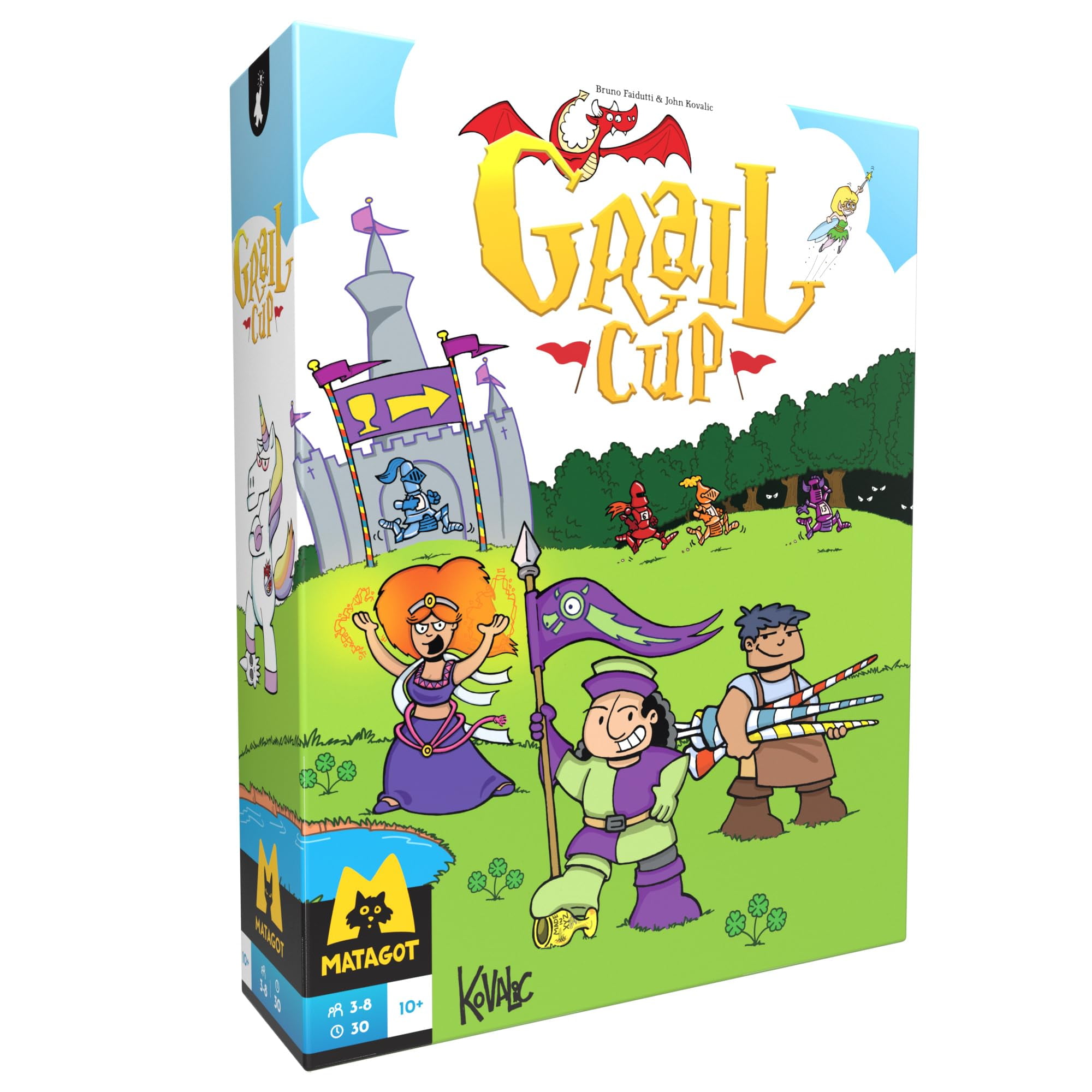 Matagot Grail Cup Board Game - Race to The Castle, Outwit Your Rivals, and Control The Mighty Dragon! Fantasy Adventure Game for Kids & Adults, Ages 10+, 3-8 Players, 25-50 Min Playtime, Made Matagot Grail Cup Board Game - Race to The Castle, Outwit Your Rivals, and Control The Mighty Dragon! Fantasy Adventure Game for Kids & Adults, Ages 10+, 3-8 Players, 25-50 Min Playtime, Made