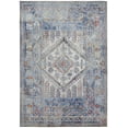 thumbnail image 1 of Matana Bohemian Space Dyed Rug, Ibiza Blue/Gray/Orange, 8ft x 10ft Area Rug, 1 of 7