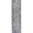 thumbnail image 1 of Matana Bohemian Space Dyed Runner, Ibiza Blue/Gray/Orange, 2ft - 3in x 7ft - 9in, 1 of 7