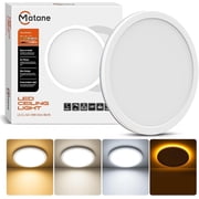 Matane 8.7 LED Flush Mount Ceiling Light Fixture with Night Light, 18W 1800LM 3000K/4000K/5000K, Ceiling Lamp Surface Mount Round Lighting Fixture for Bedroom, Dining Room, Kitchen,White