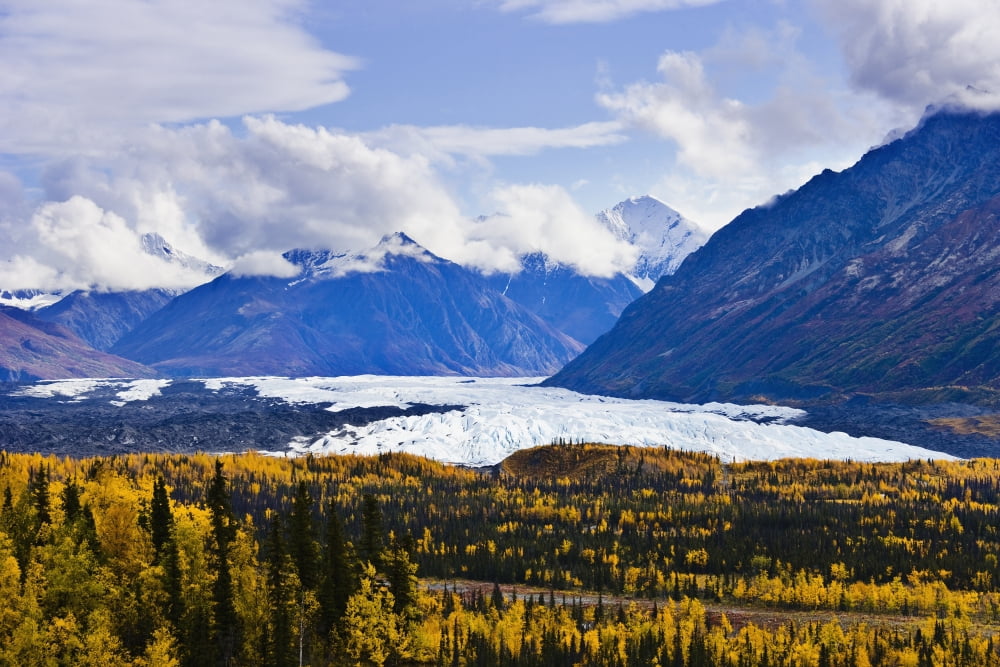 Matanuska Glacier Along Glenn Highway Alaska Canvas Art - Yves Marcoux Design Pics (17 x 11)