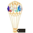thumbnail image 1 of Matashi Hot Air Balloon Ornament, Valentine’s Day Gift for Her, 24K Gold Plated with Colored Crystals, Tabletop Decor, 1 of 7