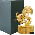 thumbnail image 1 of Matashi 24K Gold Plated Dog Music Box plays Memory Gold Tabletop Ornament with Crystals Showpiece Centerpiece for Home Bedroom Living Room Decor Gift for Musician Christmas New Year Holiday Birthday, 1 of 5