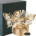 thumbnail image 1 of Matashi 24K Gold Plated Double Butterfly Music Box Plays 'Memory' - Gifts for Mom, Woman - Tabletop Showpiece for Living Room - Ideal Valentine's Day Gift for Her - Mother's Day, Housewarming Present, 1 of 9