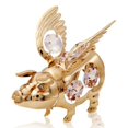 thumbnail image 1 of Matashi Crystal Flying Pig Ornament, 1 of 2