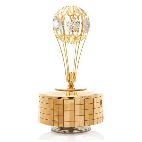 Matashi Crystal Hot Air Balloon Music Box Figurine