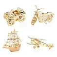 thumbnail image 1 of Matashi Crystal Ship, Motorcycle, Airplane & Jeep Ornament Set (Set of 4), 1 of 3
