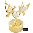 thumbnail image 1 of Matashi  Home Decorative Showpiece 24K Gold Plated Music Box with Crystal Studded Love Doves Figurine on a Smooth Base, 1 of 4