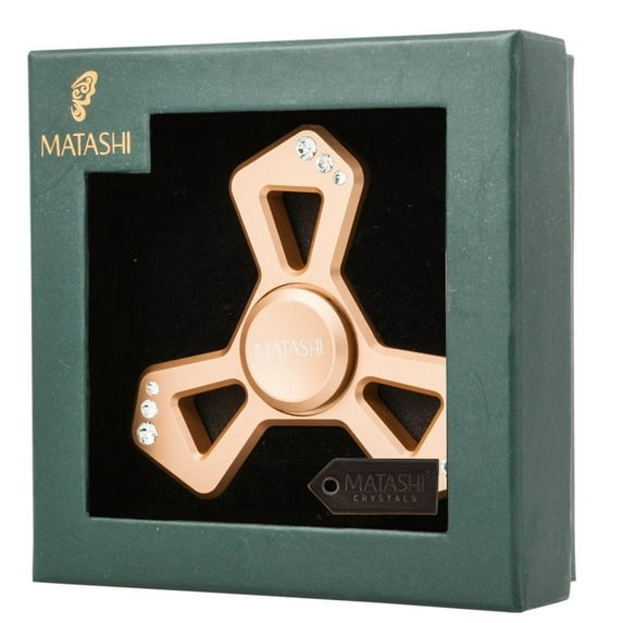 Matashi Rose Gold Hanging Christmas Tree Triangle Ornament with Crystals, Decorations for Holiday Wedding Party Tree