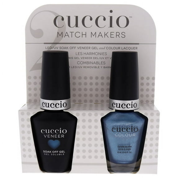 Match Makers Set - Sugar Daddy by Cuccio for Women - 2 Pc 0.44oz Veneer Soak Of Gel Nail Polish, 0.43oz Colour Nail Polish