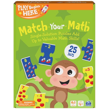 Match Your Math, Match and Learn Math Game, for Families and Kids Ages 3 and up