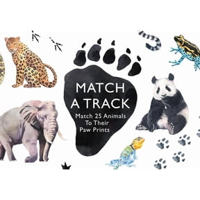 Match a Track : Match 25 Animals to Their Paw Prints (Cards)