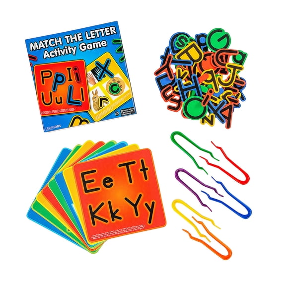 Match the Letter Learning Activity, Educational, Party Supplies, 64 Pieces