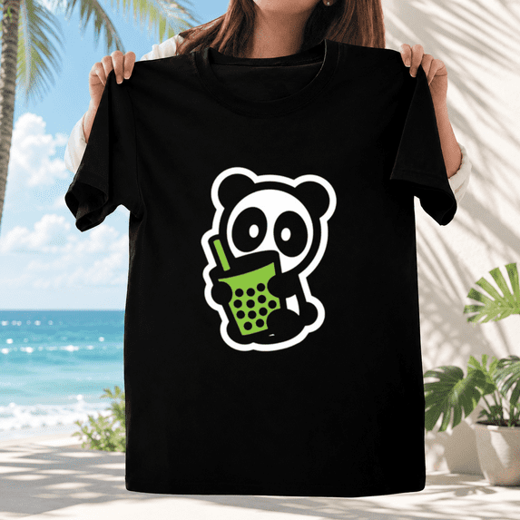 Matcha Boba Tea Panda Cute Aesthetic Graphic Casual Bear Drink Unisex T-ShirtPlus Size S–5XL Available