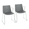thumbnail image 1 of Matcha Contemporary Chair in Chrome and Grey by LumiSource - Set of 2, 1 of 7