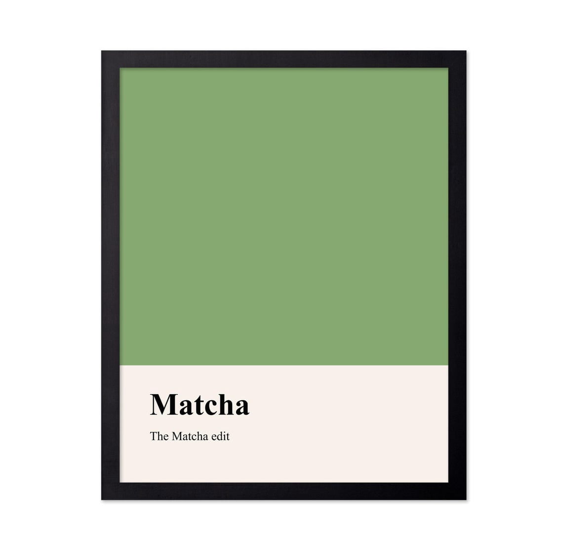 Matcha Edit Tea Latte Color Inspired Design Modern Green Aesthetic Wall ...