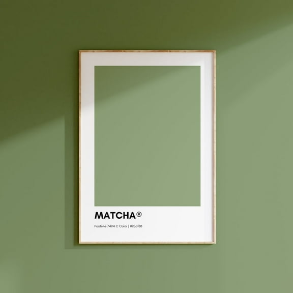 Matcha Green Pantone, Green Pantone Print Poster, Green Pantone Wall Art, Pantone Colors, Pantone Print, Color Swatch Wall Art, Modern Wall Decor, 8x12 UNFRAMED