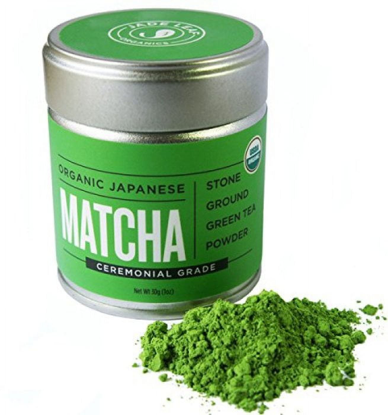 Matcha Green Tea Powder Organic - Japanese Ceremonial Grade (For Sipping as  Tea) - Antioxidants, Energy Boost - Jade Leaf Brand [30g Tin] 