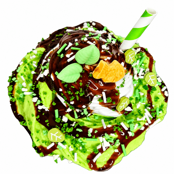 Hoshimi Slimes Matcha Green Tea Sundae DIY Butter Slime Kit with Clay Whip, 12 oz