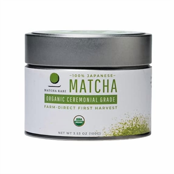Matcha Kari Organic Japanese Matcha Green Tea Powder – 100g Ceremonial Grade
