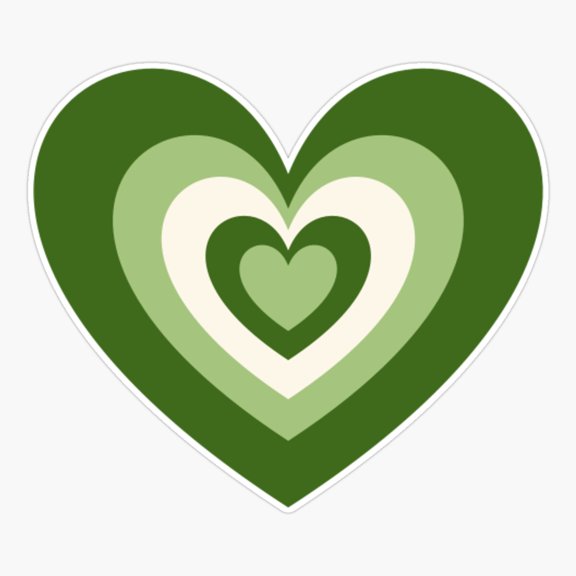 Matcha Love Heart Botanical Tea Sticker