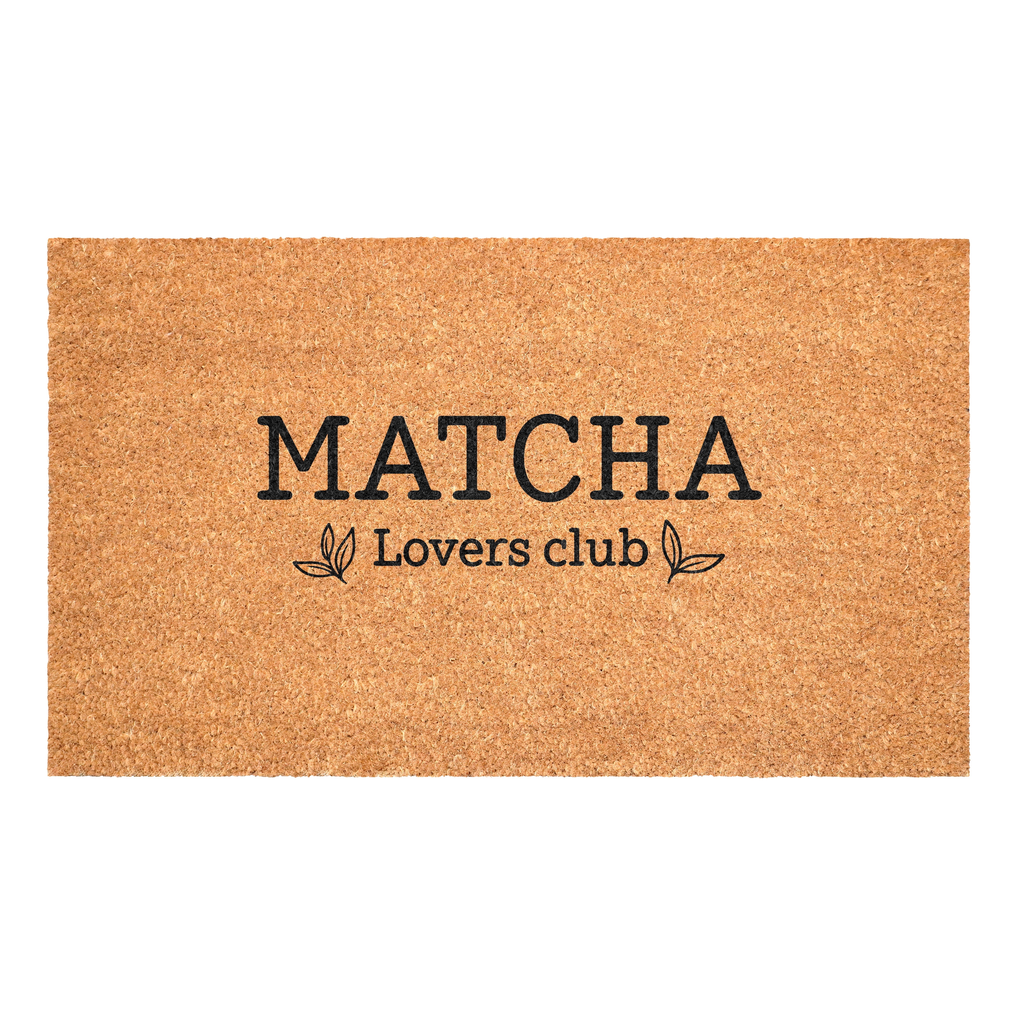 Matcha Lovers Club Non Slip Vinyl Backing, Front Door Mat, Entryway Door Mat, 24"x36"