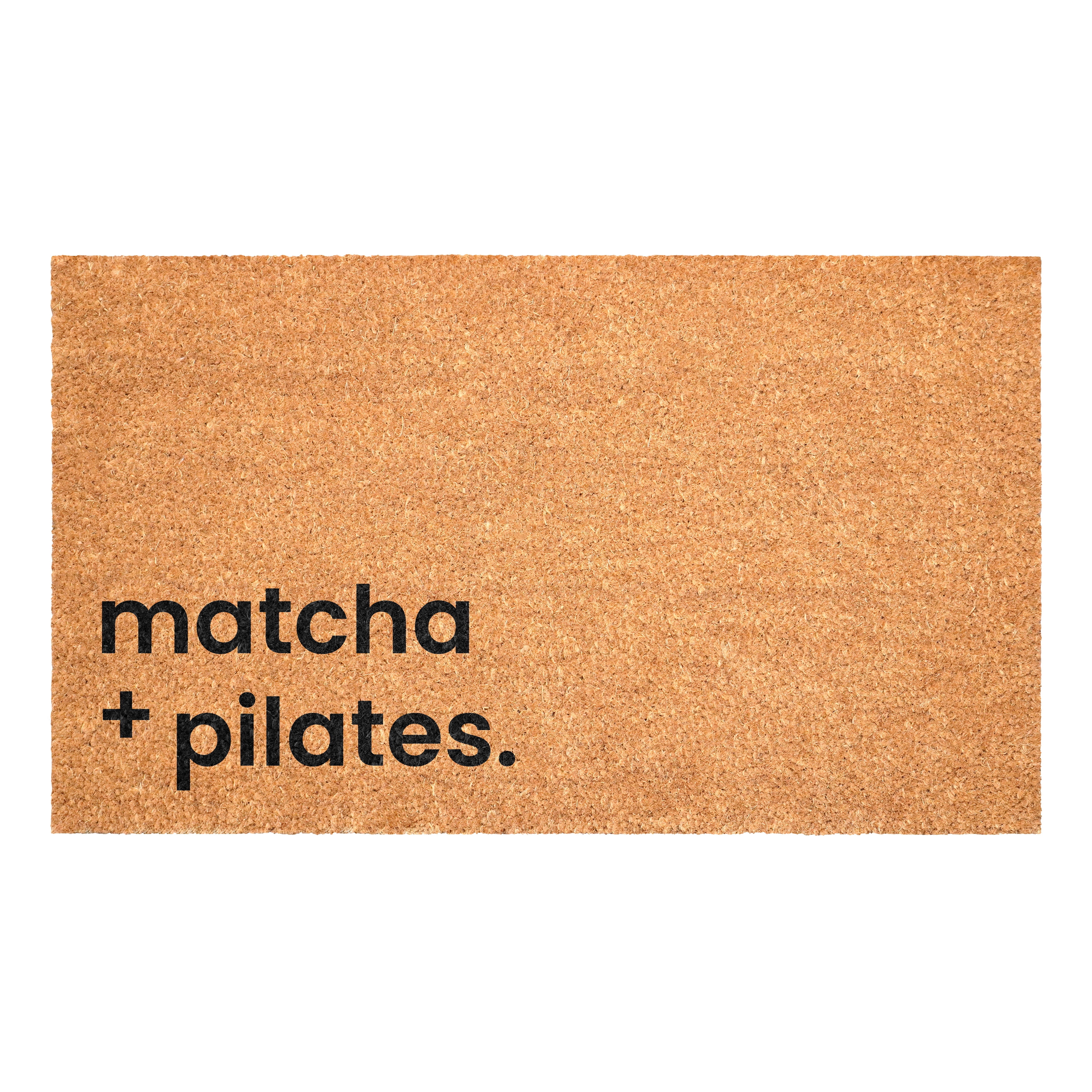 Matcha + Pilates Non Slip Vinyl Backing, Front Door Mat, Entryway Door Mat, 24"x36"