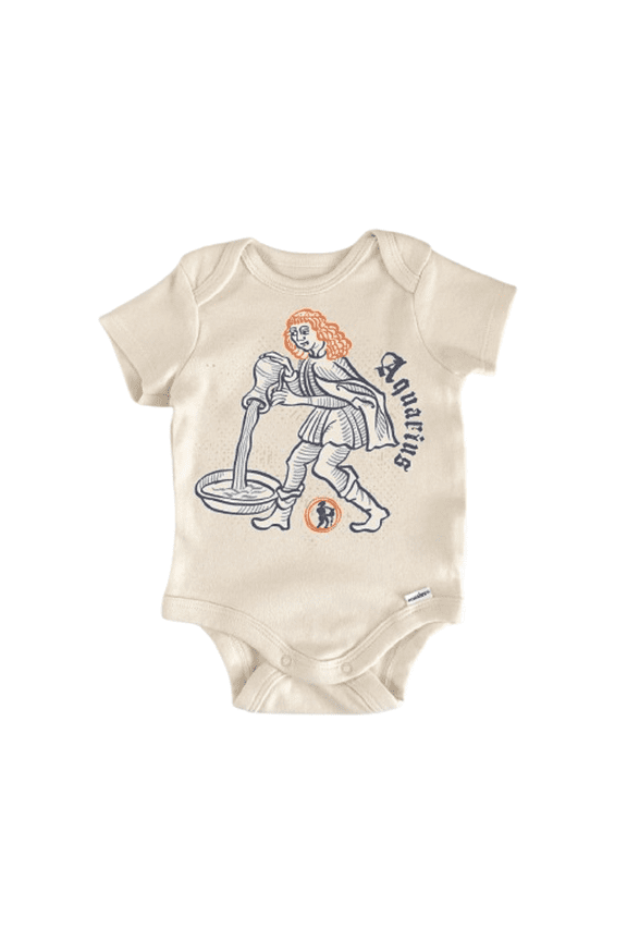 Aquarius Zodiac Newborn Baby Bodysuit